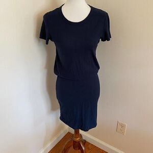 James Perse Navy Blue Blousen Tshirt Dress Small